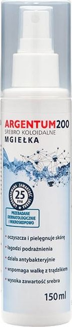 Aura Herbals Argentum 200 mgiełka do ciała 25PPM Srebro Koloidalne 150 ml