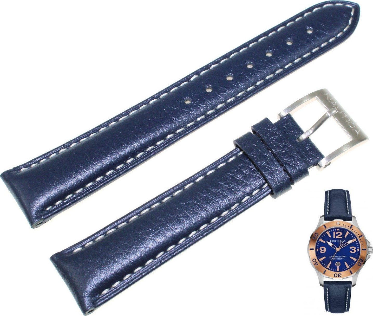 Nautica Skórzany pasek do zegarka Nautica NAI13000M 18 mm