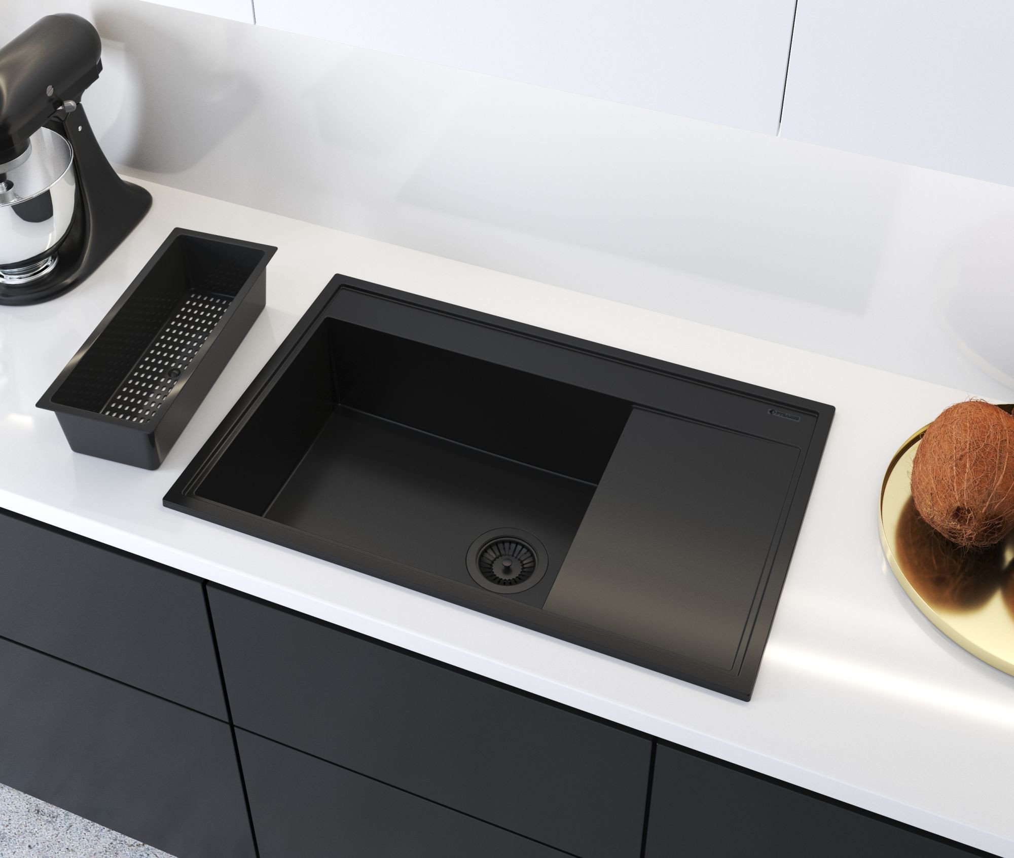 Pyramis Zlew. CAMEA (79x50) 1B 1D L volcano Black Edition