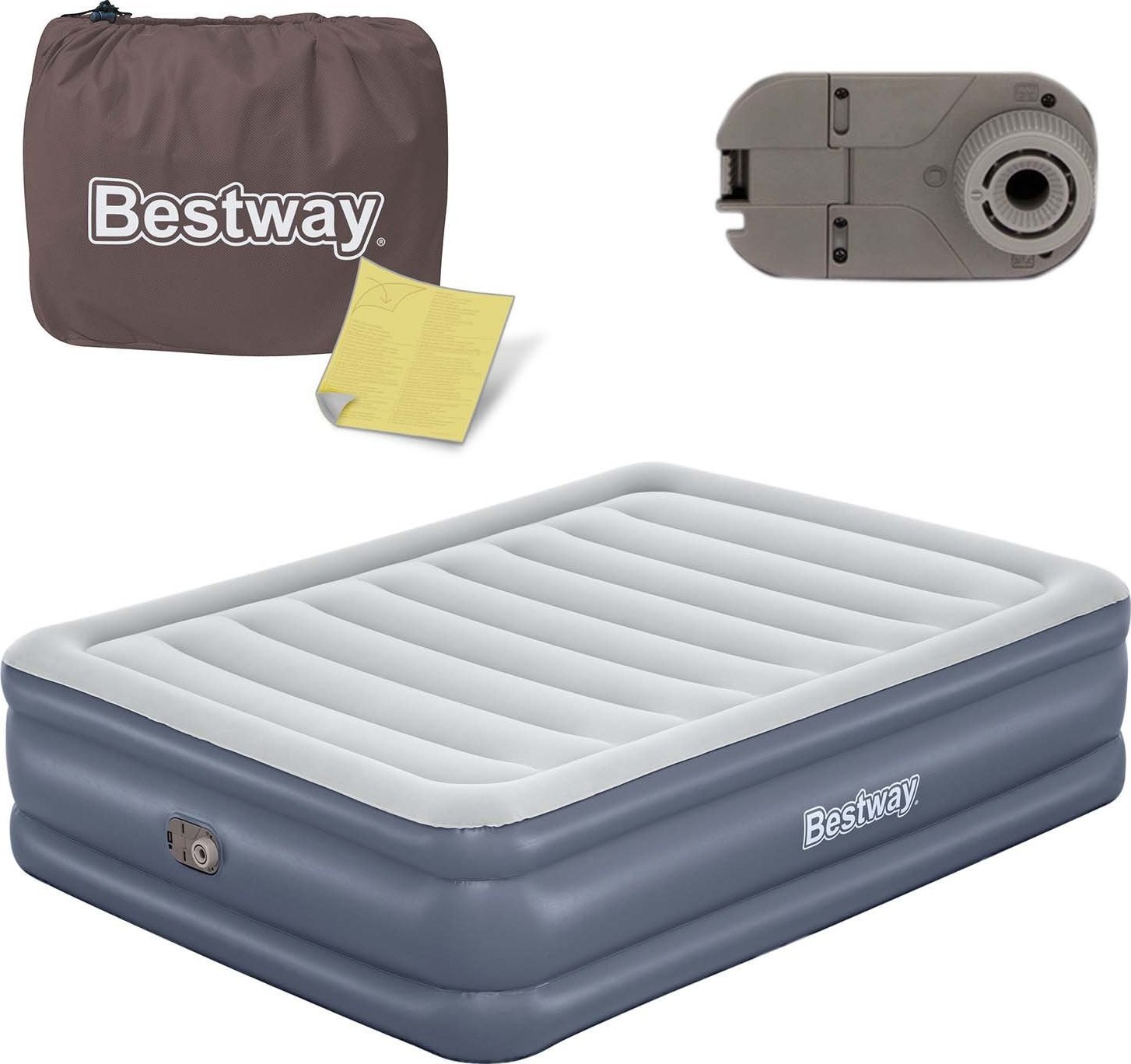 Bestway Materac welurowy łóżko 203 x 152 x 51 cm Bestway 6713I