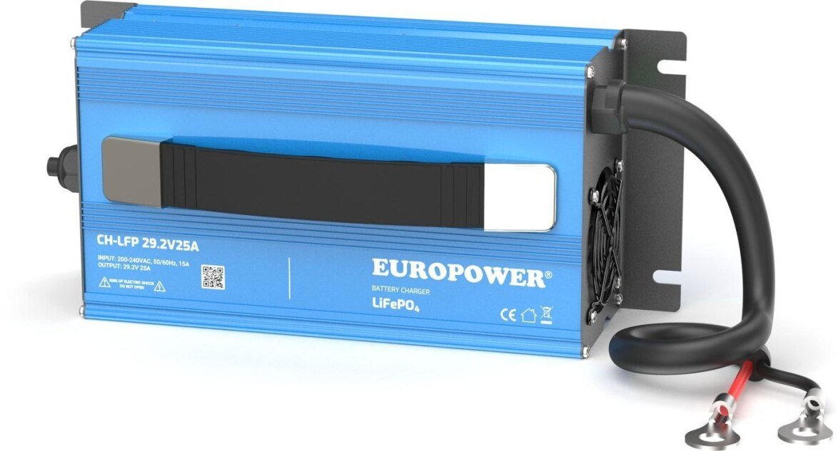 ŁADOWARKA PROSTOWNIK DO AKUMULATORÓW LiFePO4 EUROPOWER CH-LFP/24/25 29,2V 25A KONEKTOR M8