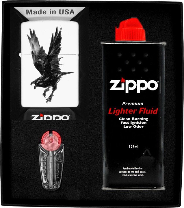 Zestaw ZIPPO Zapalniczka RAVEN DESIGN Prezentowy No1