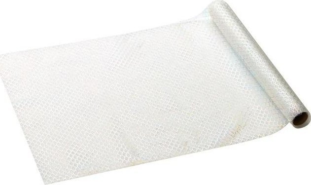 Bieżnik tiulowy łuski biały 0,36x3m