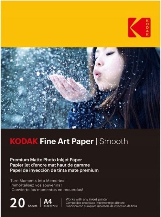 Kodak Papier Fotograficzny Foto Kodak Premium FineArt Smooth 20 szt. A4 21x30cm / CAT 9891-092