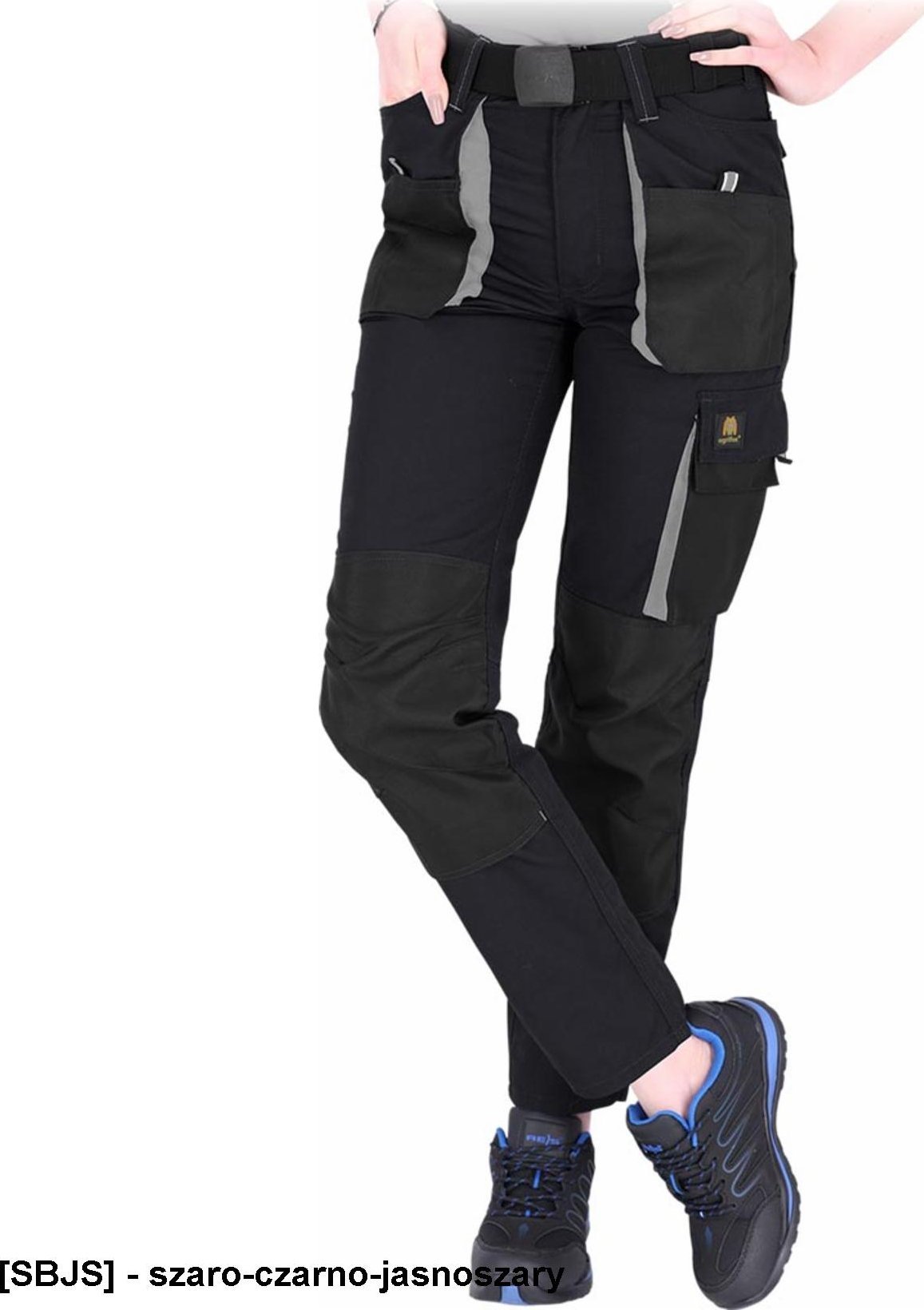 R.E.I.S. OX-FIO-T - Spodnie ochronne do pasa FIO, damskie - szaro-czarno-jasnoszary 34