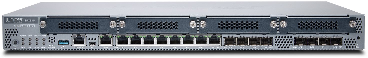 Juniper SRX345 gateway/kontroler 10, 100, 1000 Mbit/s