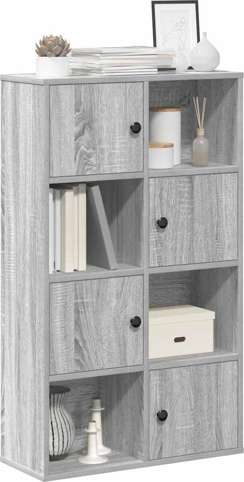 Regał, szary dąb sonoma 60x24x101,5 cm, materiał drewnopochodny