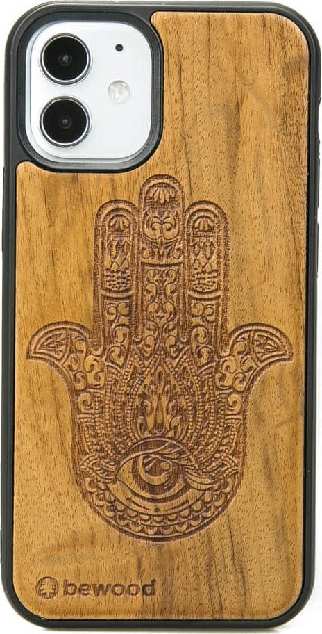BeWood Drewniane Etui iPhone 12 Mini HAMSA IMBUIA