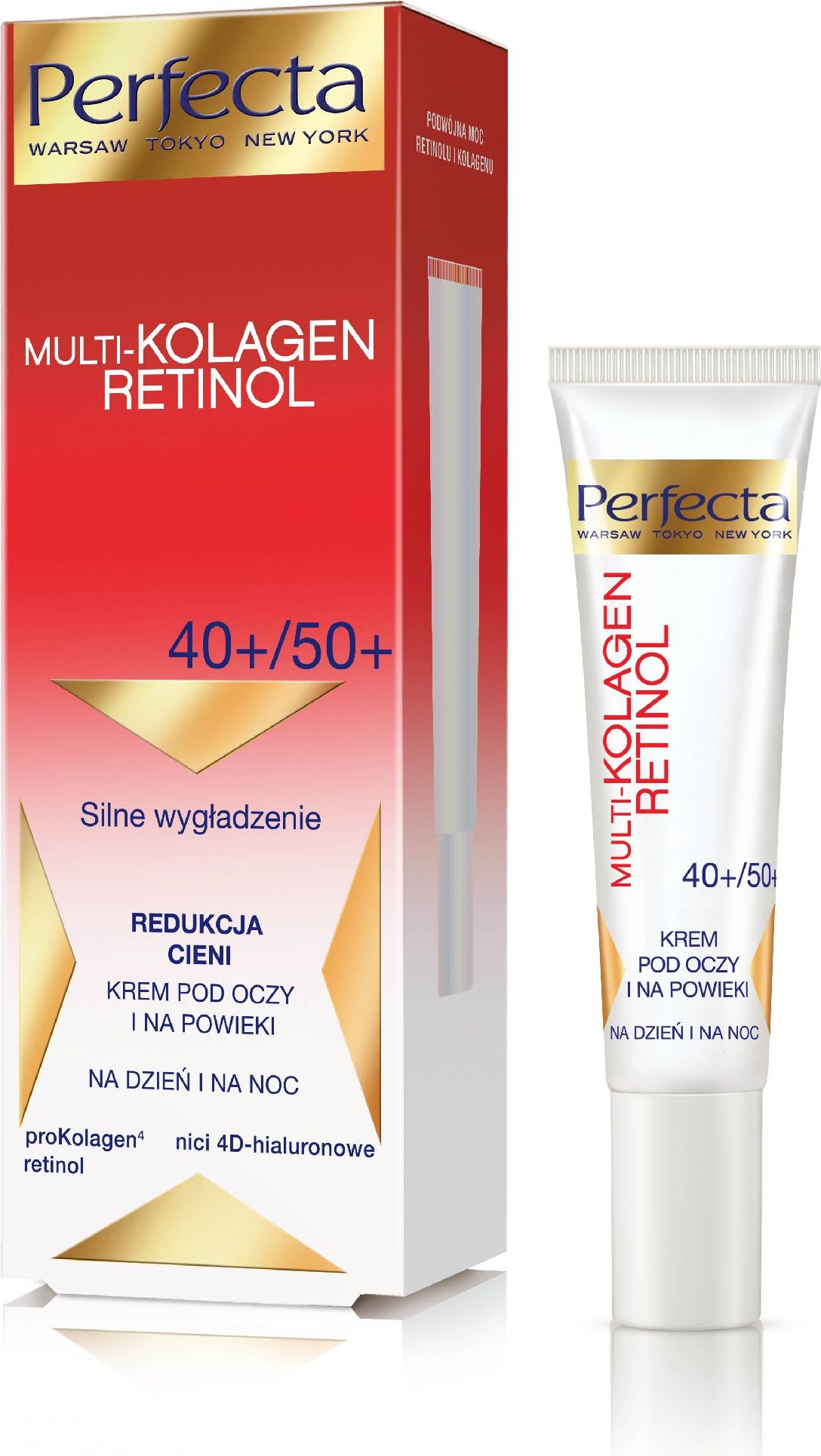 Perfecta Krem pod oczy Multi-Kolagen Retinol 40+/50+ wygładzający 15ml