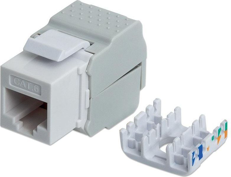 Intellinet Network Solutions Beznarzędziowy moduł Keystone, Cat.6 UTP, RJ45, Biały (167062)
