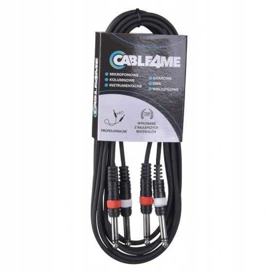 CABLE4ME 2x jack mono 6,3mm 2x jack mono 6,3mm 6m