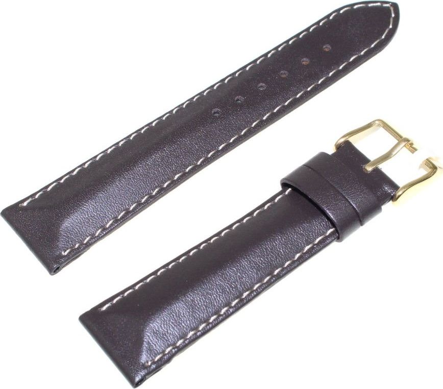 JVD Skórzany pasek do zegarka 20 mm JVD R15802-20-G uniwersalny