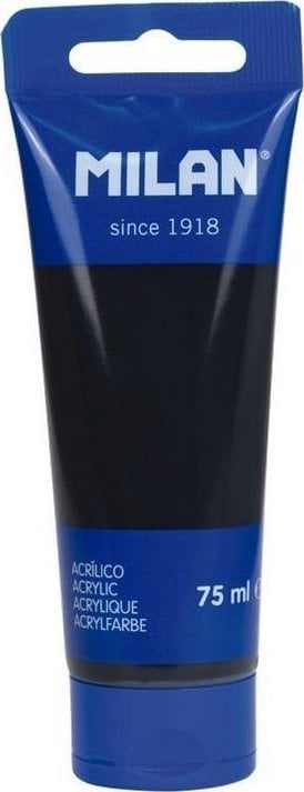 Farba akrylowa w tubce 75ml odrzutowa czerń MILAN