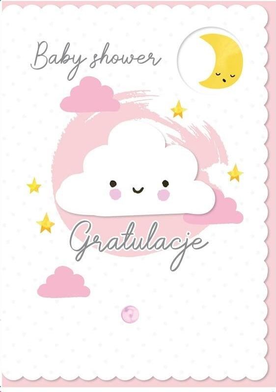 KUKARTKA Karnet B6 DK-836 Baby shower (różowy)