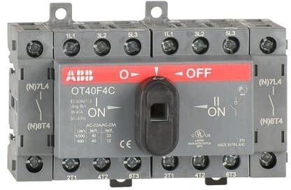 Omskifter 40A 1-0-2 4polet OT40F4C (1 STK.)