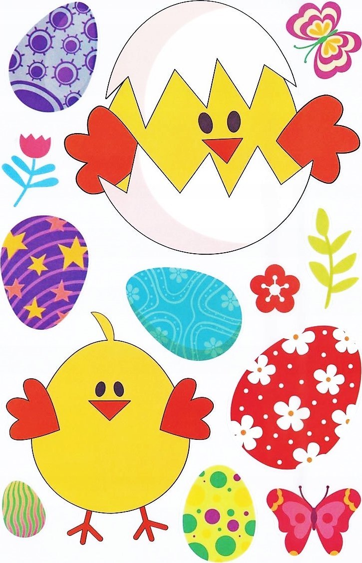 Dekoracje elektrostatyczne Wielkanoc 13szt