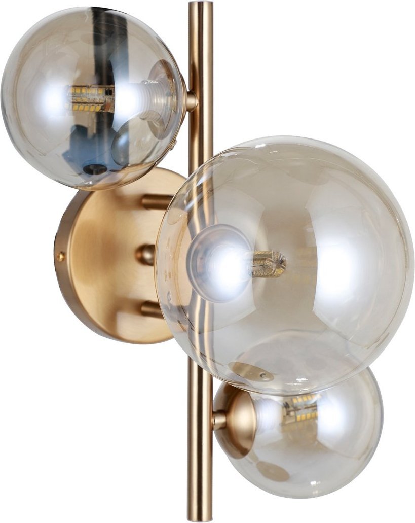 Kinkiet Italux Kinkiet Canello WL-406007-3-HBR elegancki mosiężny