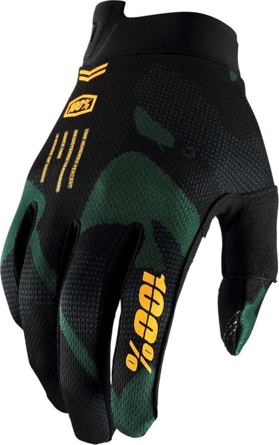 100% Rękawiczki 100% ITRACK Glove sentinel black roz. M (długość dłoni 187-193 mm) (DWZ)