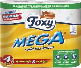 Foxy Papier toaletowy Foxy Mega 4 rolki, 3 warstwy [102|14]
