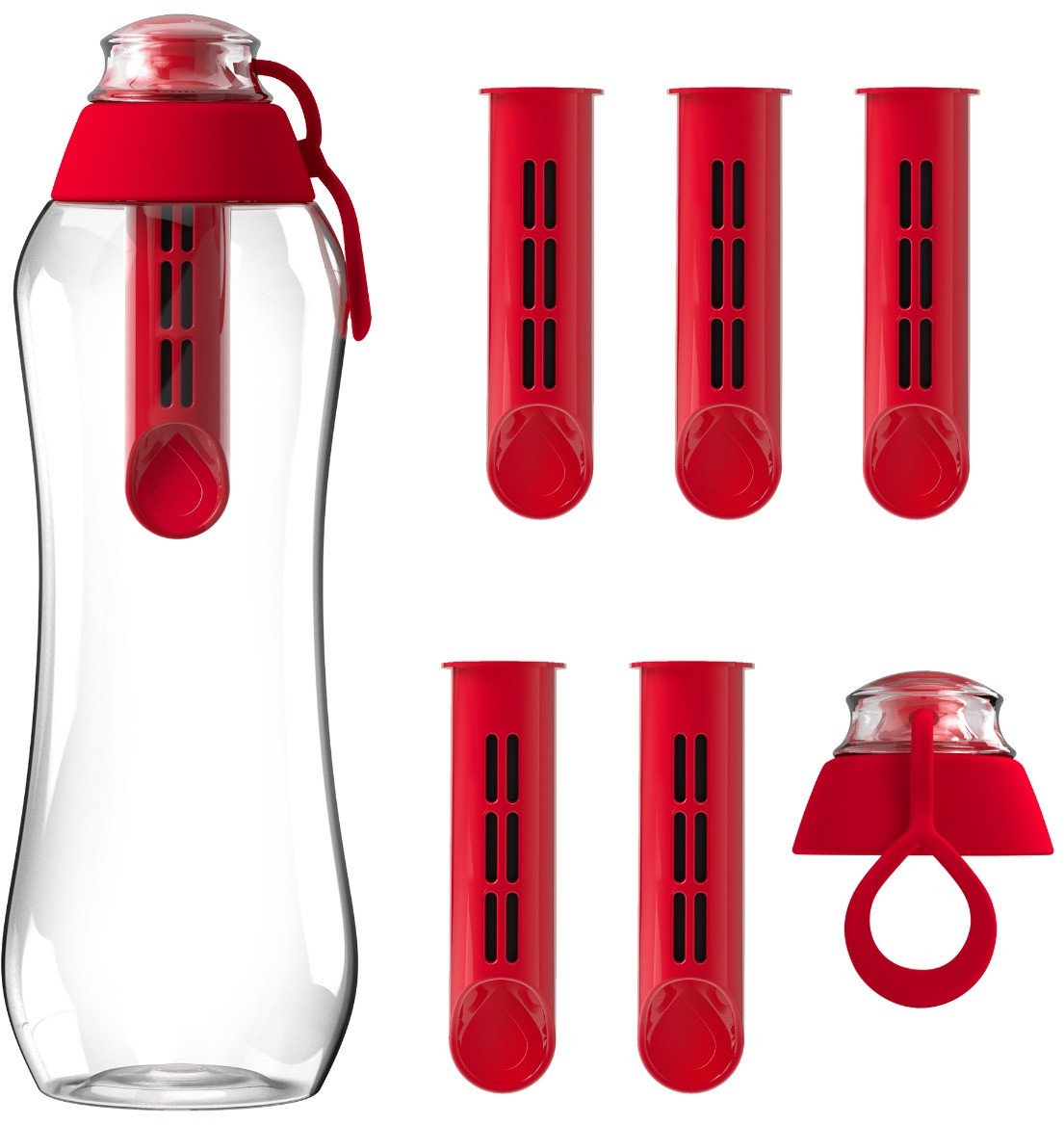 Butelka Filtrująca Dafi SOFT 0,5 Makowa z 6 Wkładami + Zakrętka