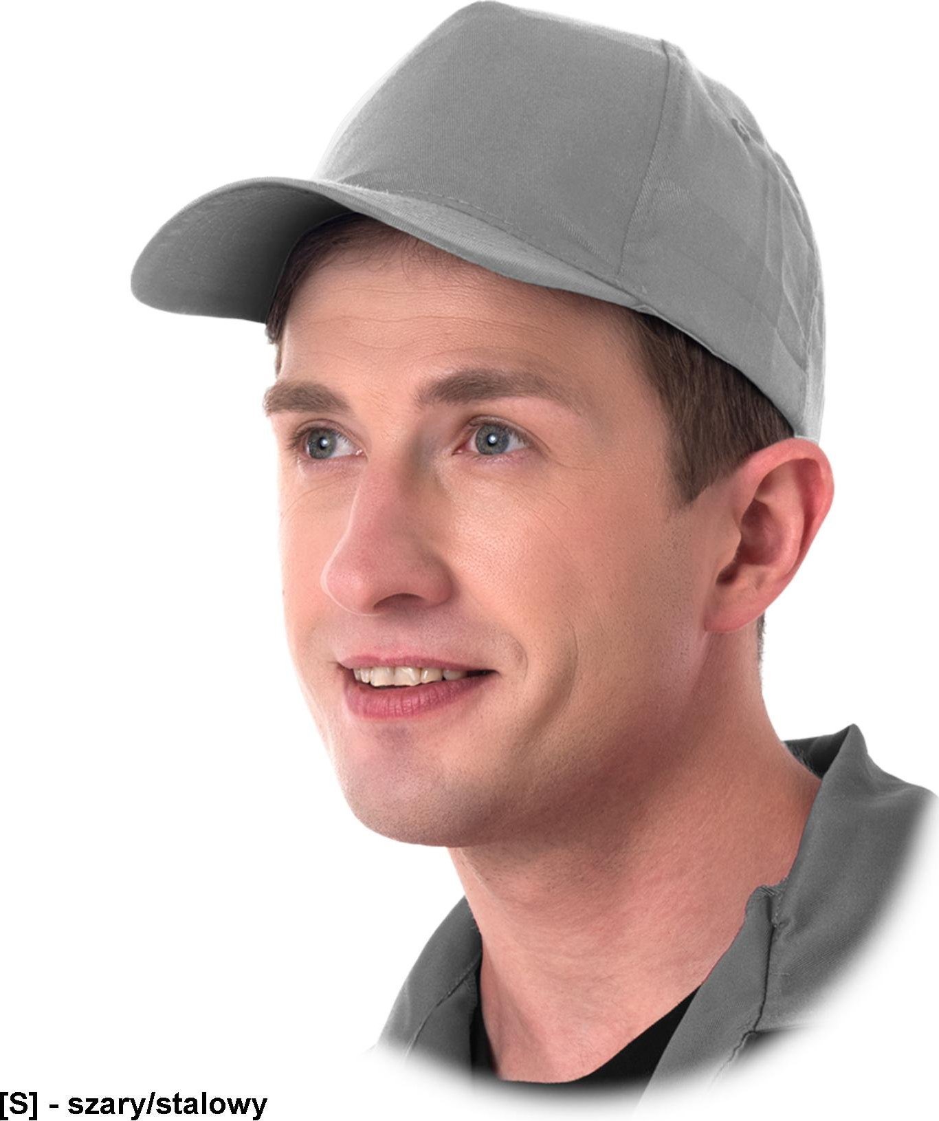 R.E.I.S. CZ - Czapka drelichowa jednokolorowa - szary/stalowy - NOWE KOLORY!!!
