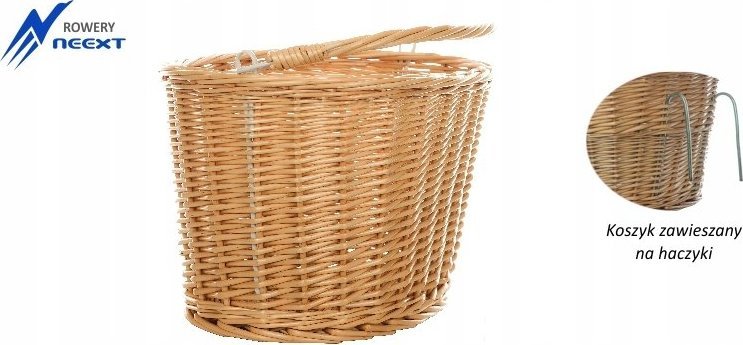 NEEXT Koszyk wiklinowy rowerowy zawieszany na haczyki