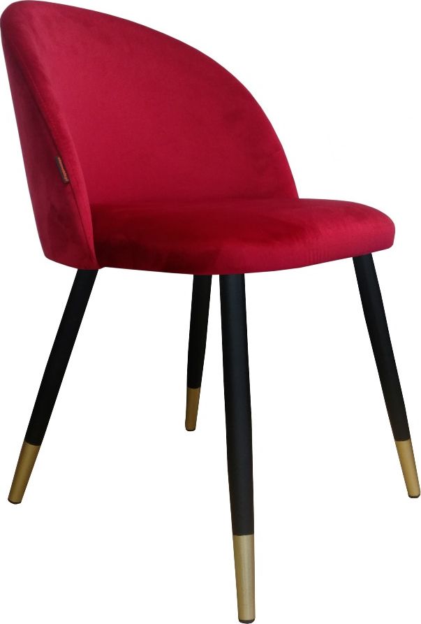 Atos Krzesło CLAUDINE 1 VELVET GOLD bordowe nowoczesne ATOS