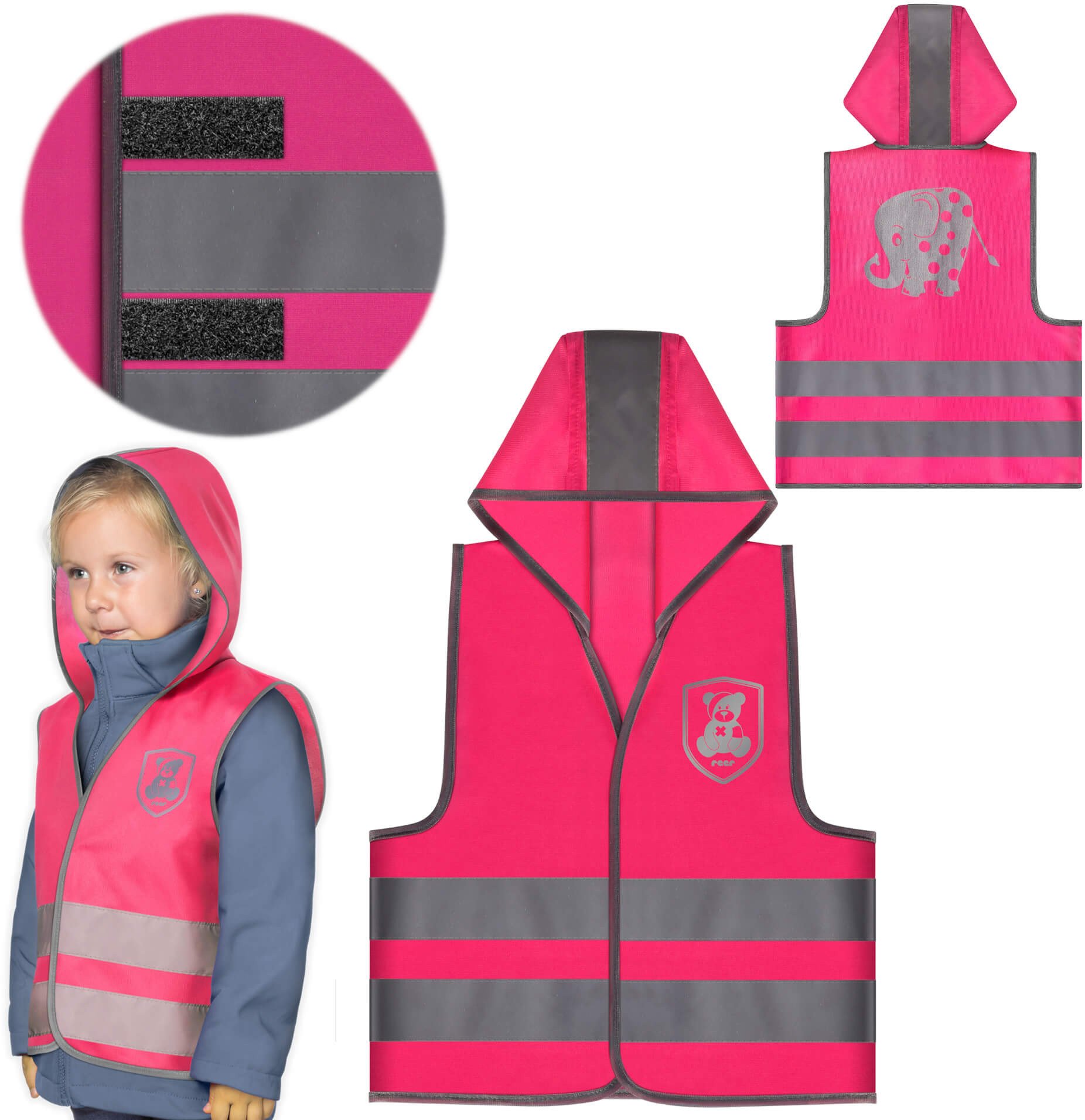 Kamizelka odblaskowa dla dzieci 80-130cm 3-6lat