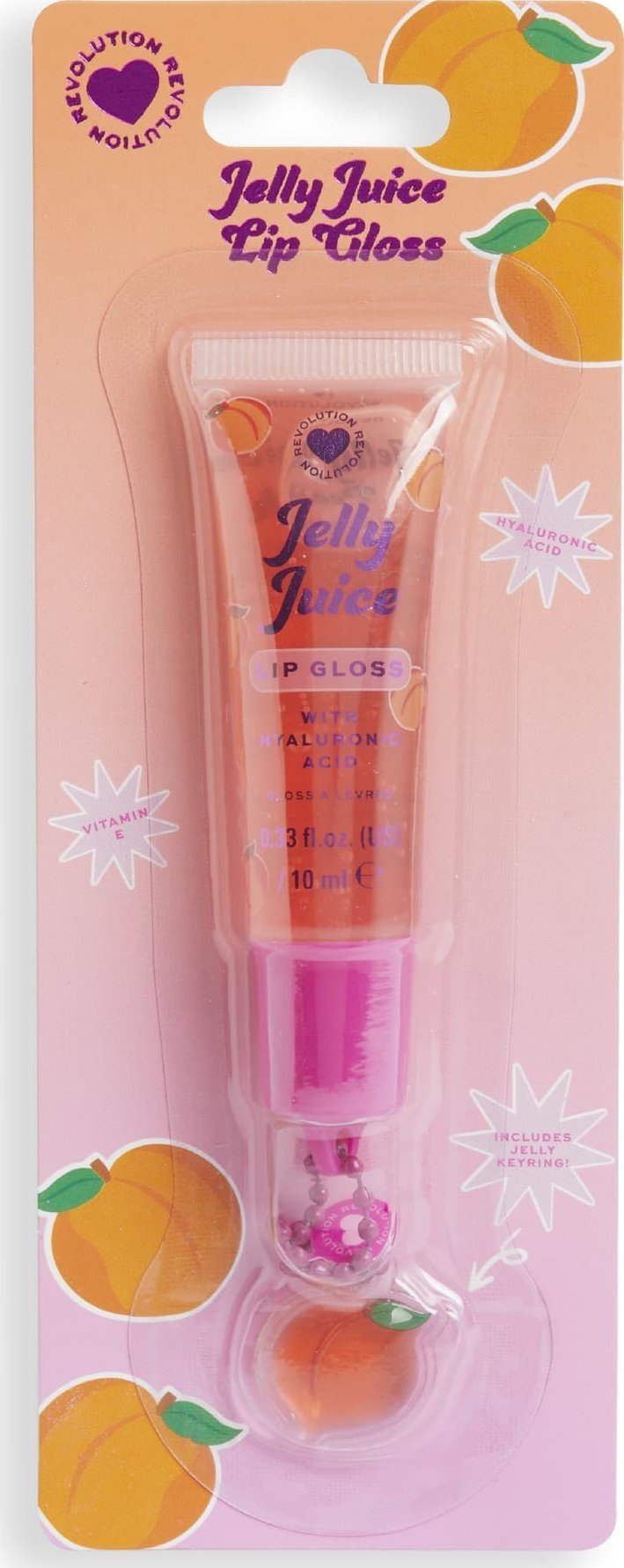 MAKE UP REVOLUTION I HEART REVOLUTION Jelly Juice Błyszczyk do ust - Peach 10 ml