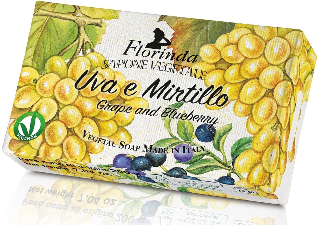 La Dispensa FLORINDA mydło w kostce Winogron i borówka czarna, 200g