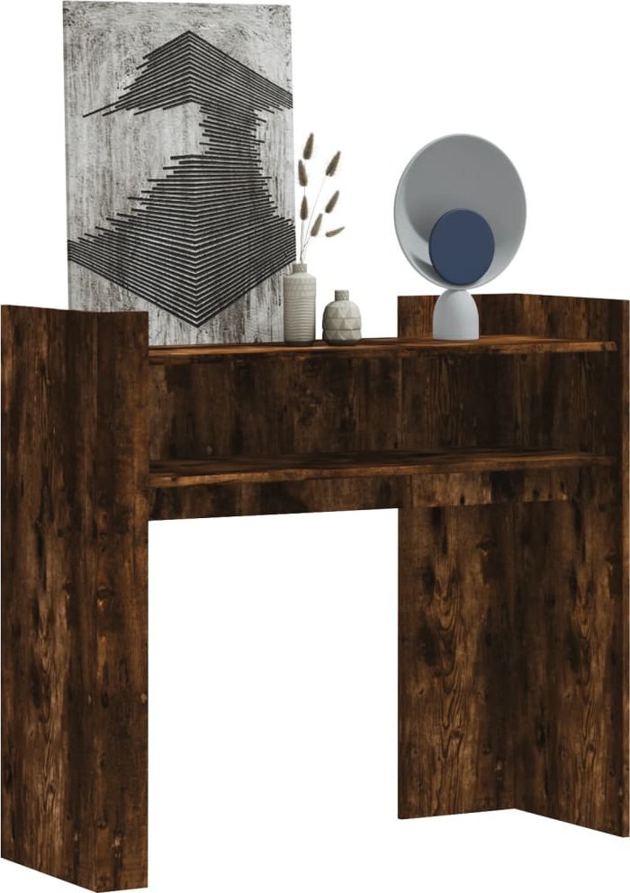 vidaXL vidaXL Stolik konsolowy, przydymiony dąb, 100x35x90 cm