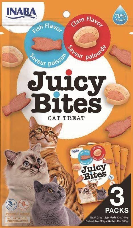 Inaba Foods Churu Juicy Bites Fish Clam 33,9g, przysmak dla kota