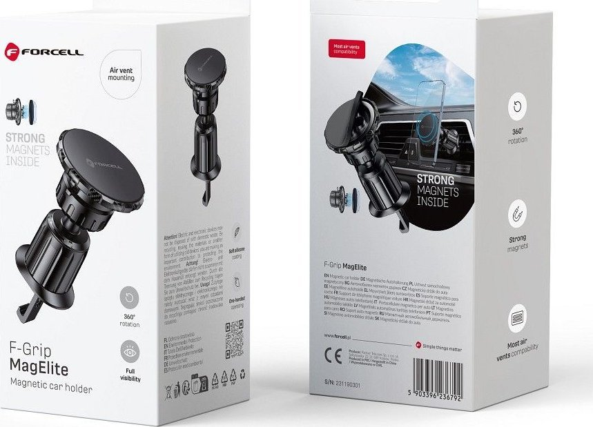 ForCell FORCELL F-Grip MagElite uchwyt samochodowy do kratki wlotu magnetyczny czarny