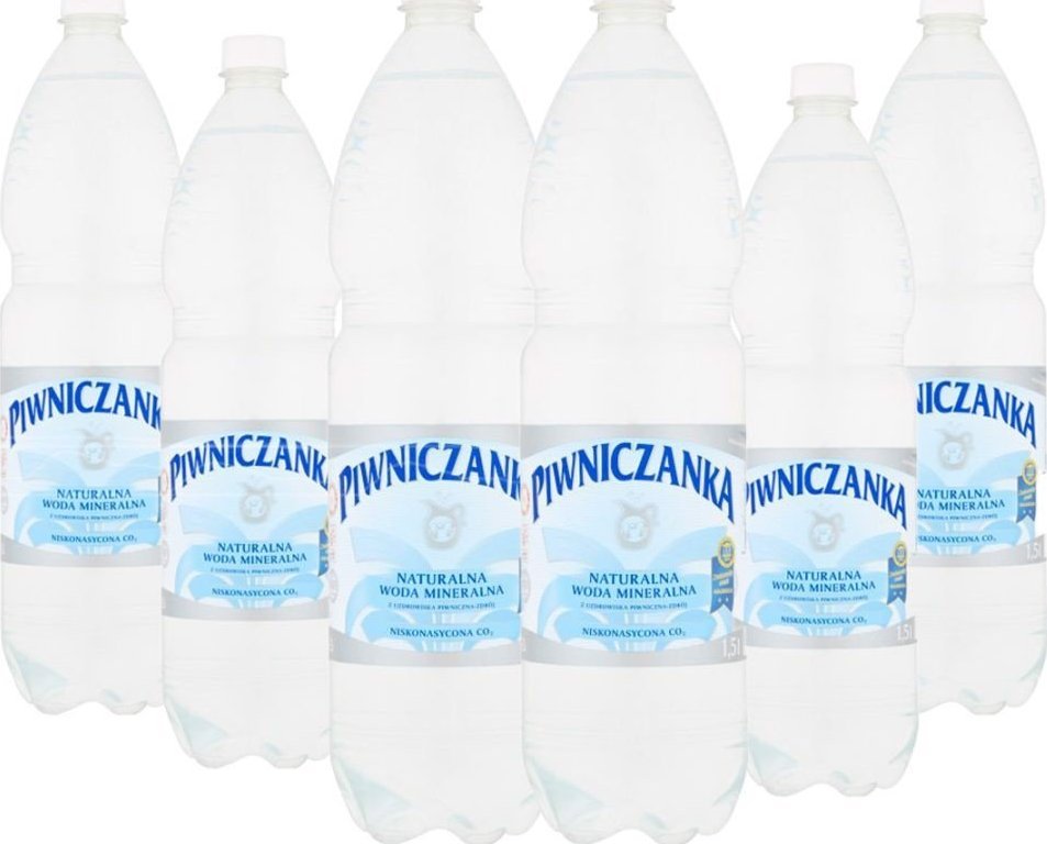Woda PIWNICZANKA Naturalna woda mineralna niskonasycona CO2 1,5 l x 6 sztuk