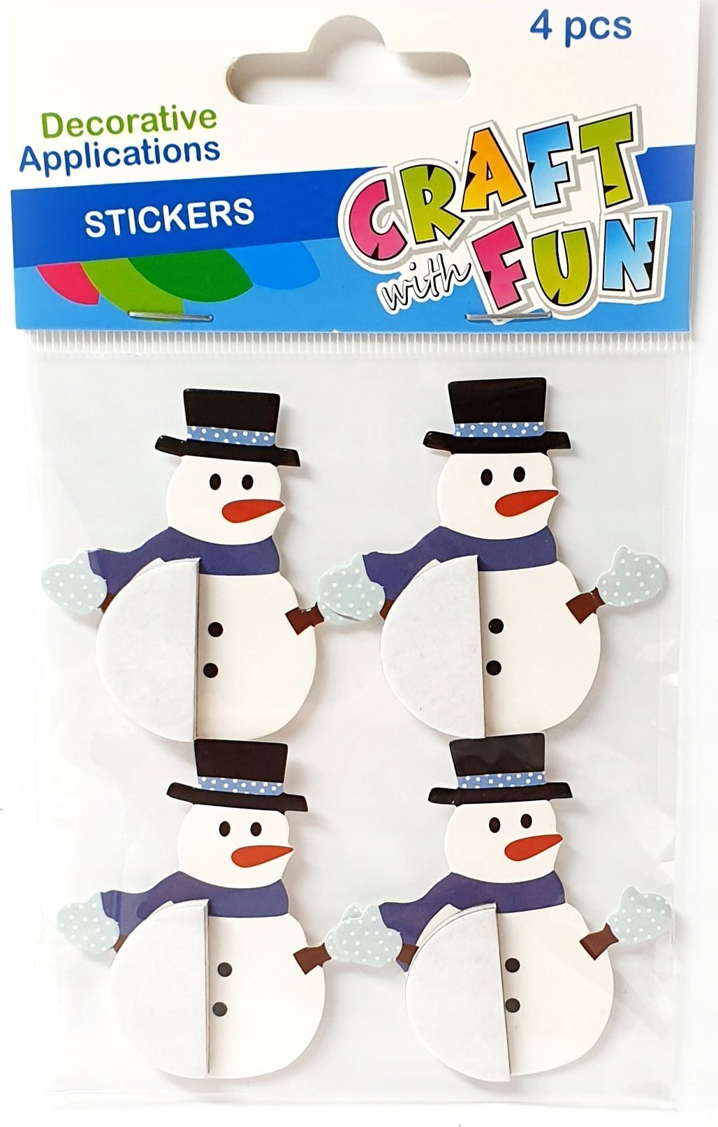Craft with Fun OZDOBA BN NAKLEJKI BALWANEK HARM 4SZT CF 12/144