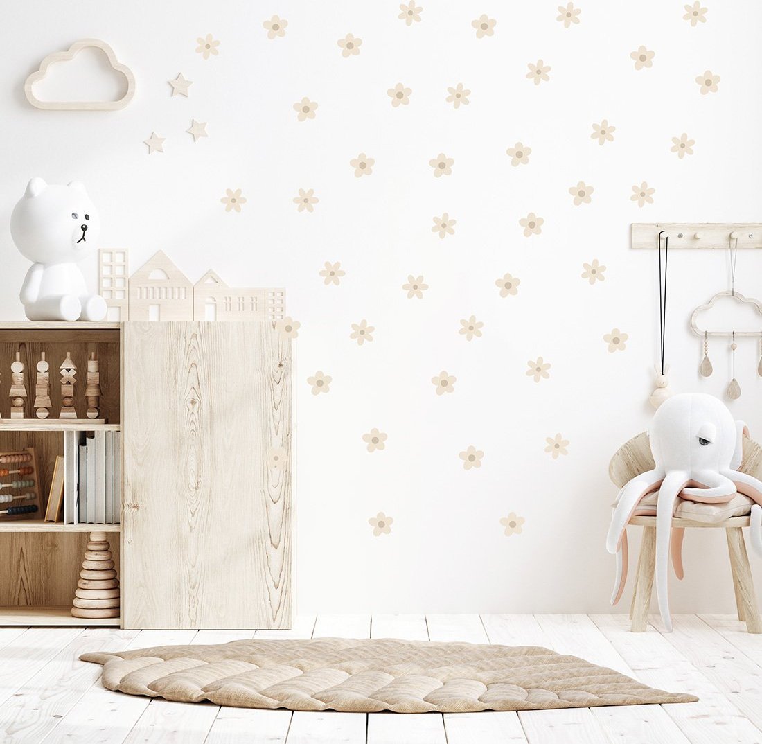 Pastelowe Love Pastelowe Love Stokrotki I - Naklejka na ścianę