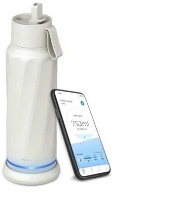 WaterH VITA FlipLid smart drinking bottle, 532 ml, white