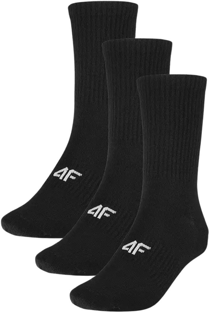 4f Skarpety Męskie długie 3-Pak czarne sportowe L