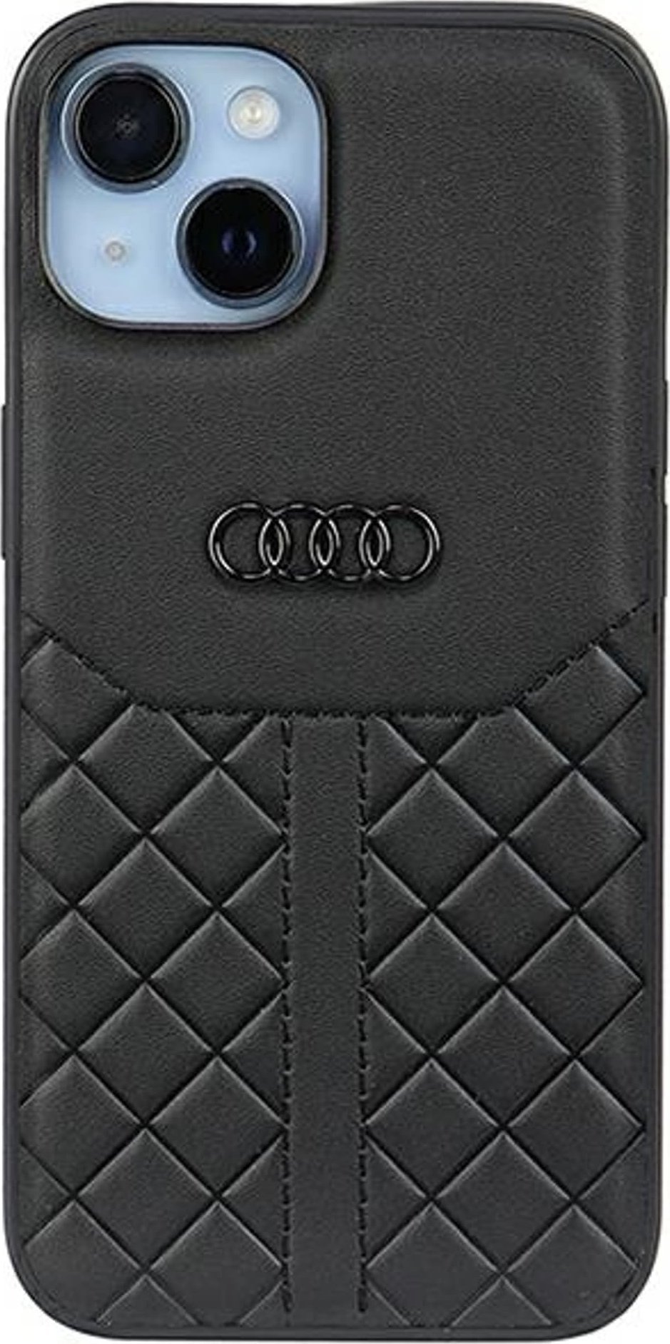 Audi Audi Genuine Leather iPhone 14 6.1" czarny/black hardcase AU-TPUPCIP14-Q8/D1-BK
