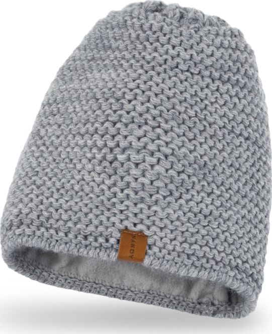 Nandy Nandy Czapka Damska Ciepła Na Polarze Szary
