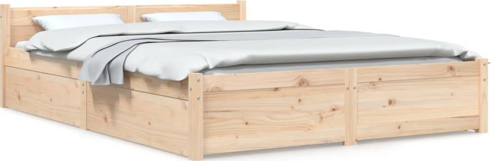 vidaXL vidaXL Rama łóżka z szufladami, 140x200 cm