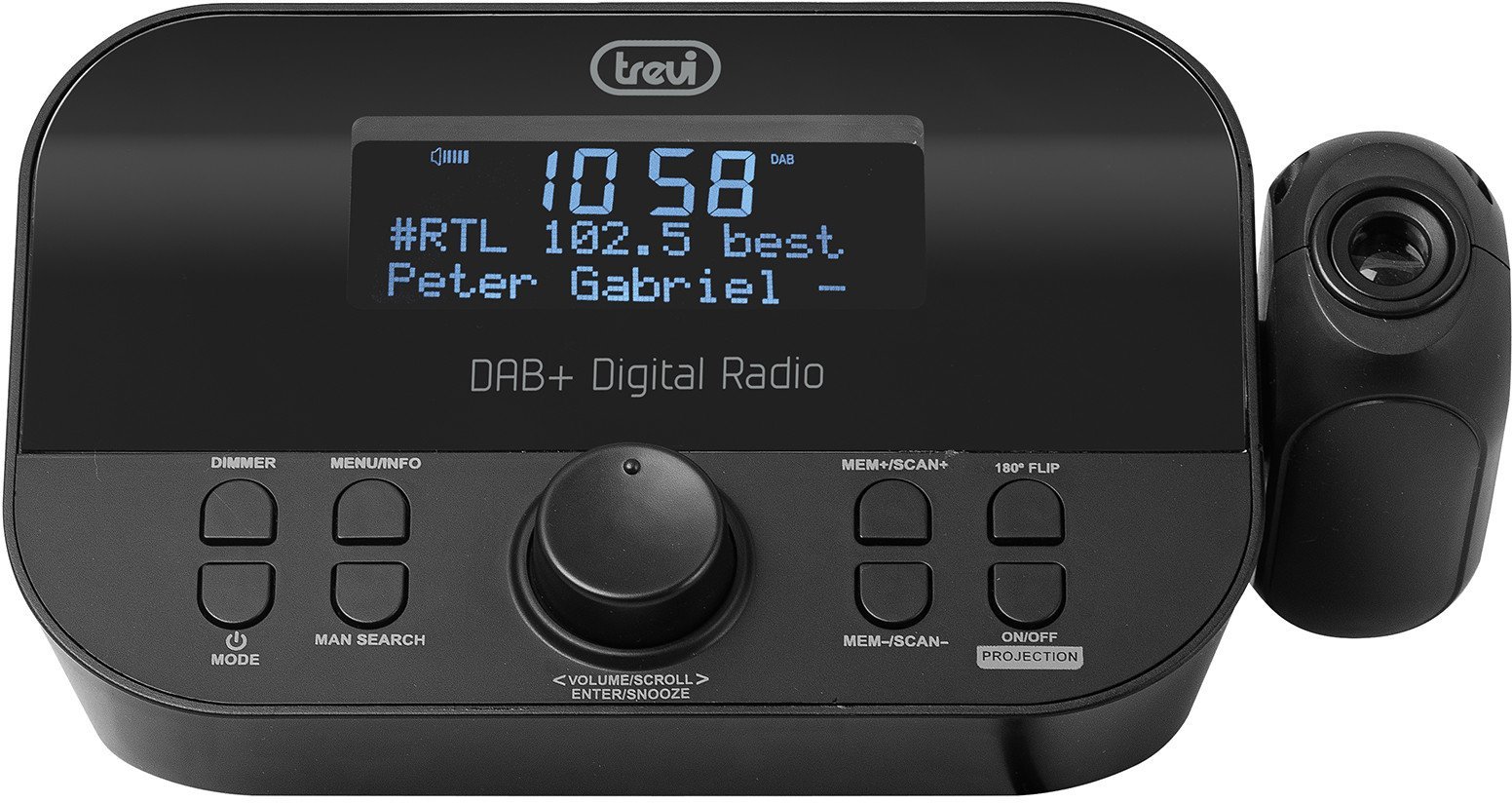 Radiobudzik Trevi RC85D8 DAB z projektorem black