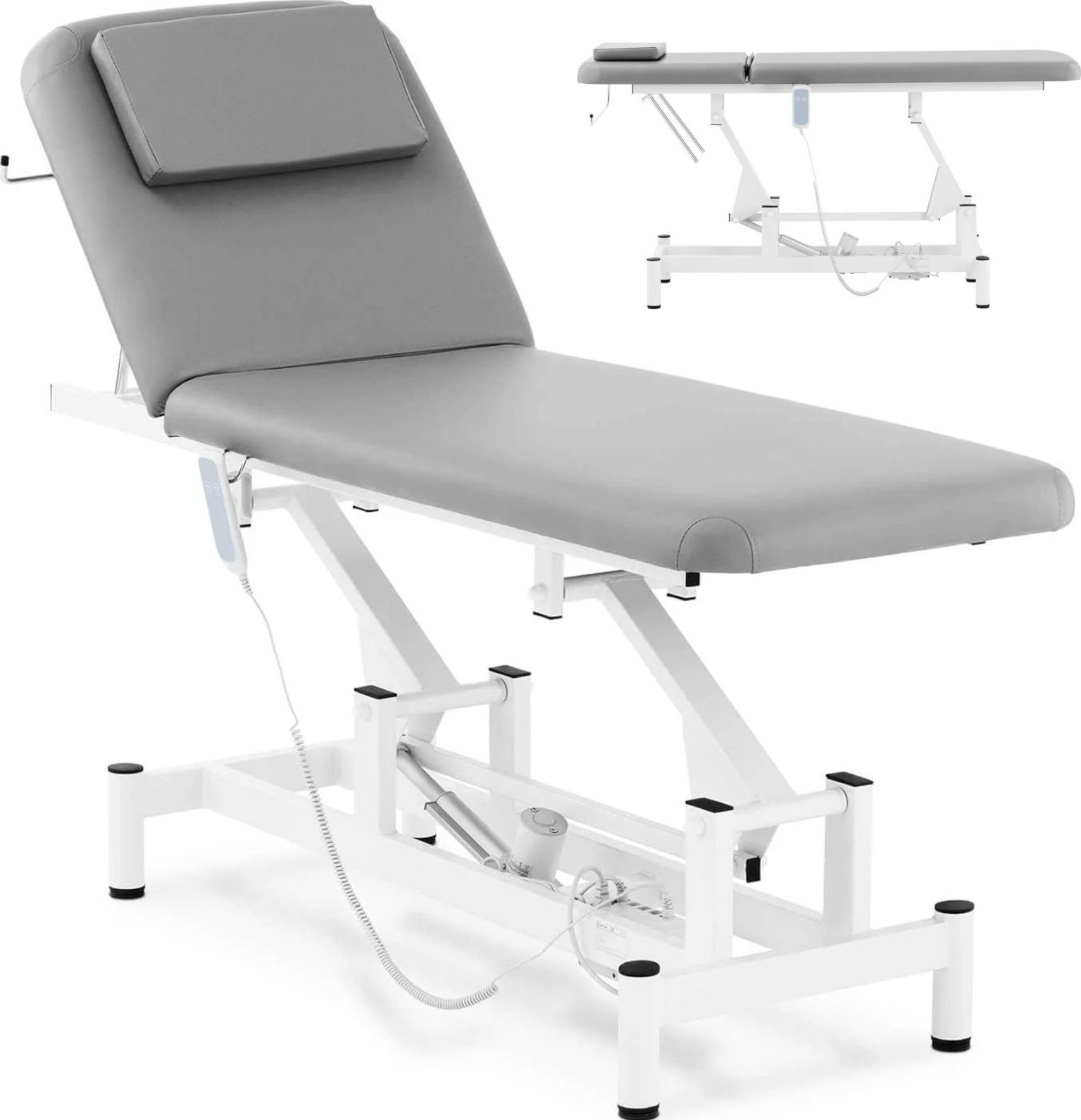 Physa Łóżko stół kosmetyczny do masażu elektryczny 150 kg PESSAC - szary Łóżko stół kosmetyczny do masażu elektryczny 150 kg PESSAC - szary