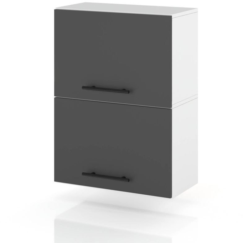 szafka kuchenna wisząca klapowa modułowa z uchwytami 60cm spremium szary