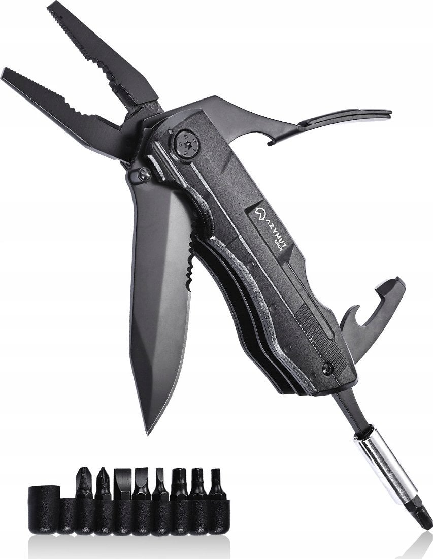 Azymut Multitool AZYMUT Gron - 11 narzędzi + 9 bitów + kabura (H-P224052)