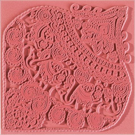 The Clay and Paint Factory Płytka z teksturą Słoń Indyjski 9x9 cm