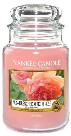 Yankee Candle Large Jar duża świeczka zapachowa Sun-Drenched Apricot Rosei 623g
