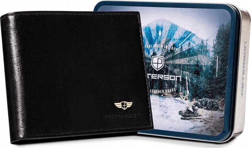 Peterson Portfel skórzany Peterson [DH] PTN 304-P czarny