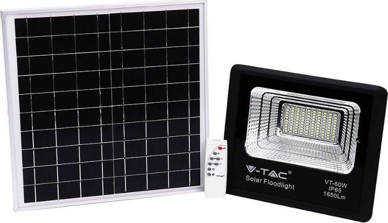 Naświetlacz V-TAC Projektor LED Solarny VT-60W 20W 4000K 1650lm IP65 8575