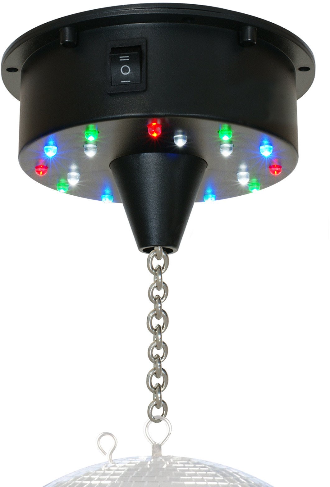 Napęd bateryjny z diodami LED do kul lustrzanych 20/30cm one size